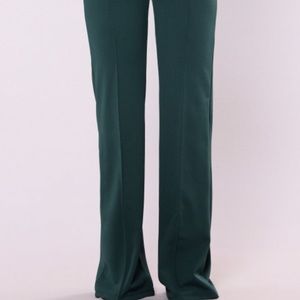Victoria High Waisted Dress Pants- Hunter